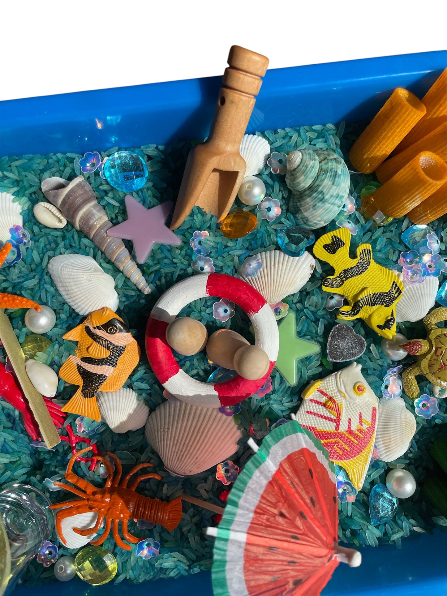 Sensory Tray, under the sea themed